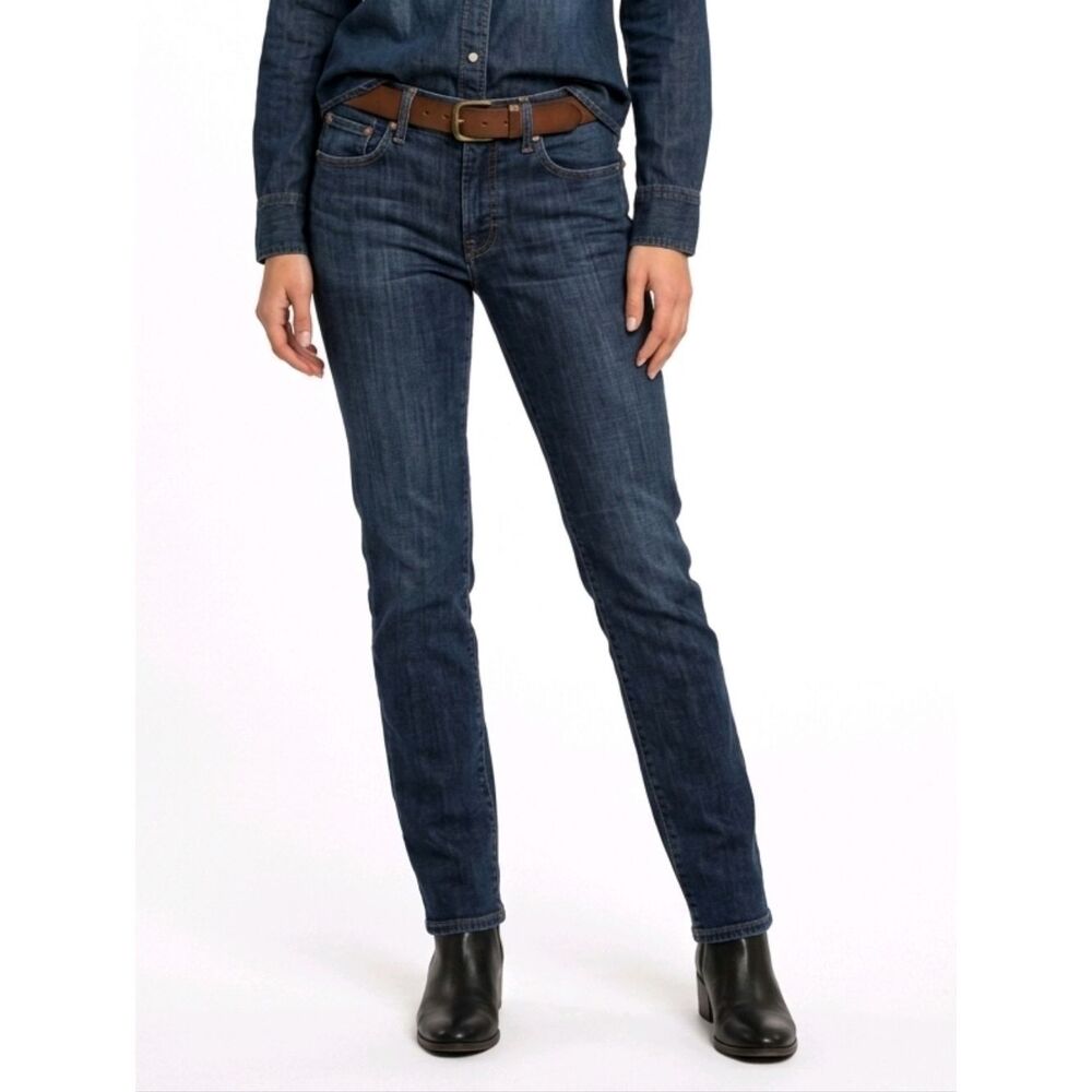 Lucky Brand 121 Heritage Slim Button Fly Dark Wash Denim Blue Jeans